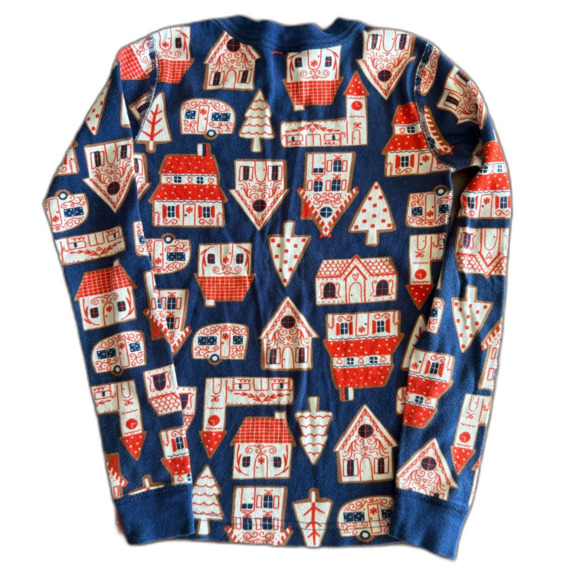 Hanna Andersson Gingerbread Village Pajama Set Youth 10 - Picture 3 of 9